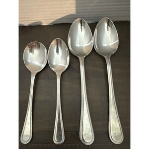 Arthur Price 18/10 Stainless Steel Bead Design Serving Spoons Set Of 4